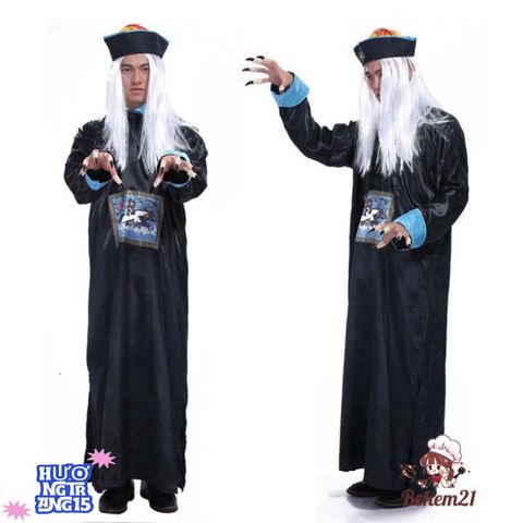 Bộ Trang Phục Halloween Ma Cương Thi - Gây Ấn Tượng và Vui Nhộn Trong Các Buổi Tiệc, Phù Hợp Cho Người Lớn