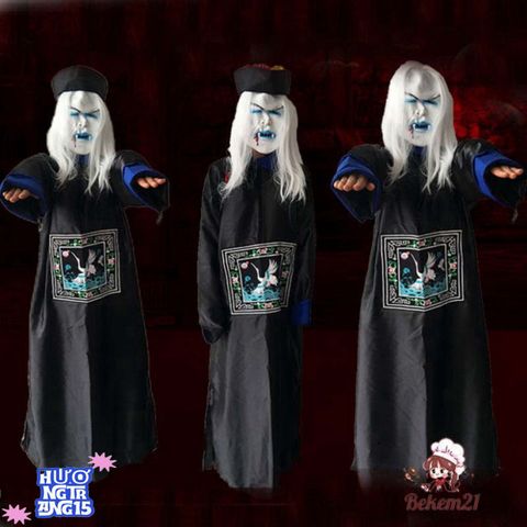 Bộ Trang Phục Halloween Ma Cương Thi - Gây Ấn Tượng và Vui Nhộn Trong Các Buổi Tiệc, Phù Hợp Cho Người Lớn