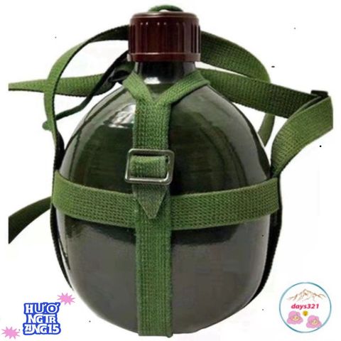 Bình Tông Nhôm Cổ Điển Xanh - Đồ Giữ Nhiệt Du Lịch, Dụng Cụ Đựng Nước và Rượu Cho Chuyến Phiêu Lưu Thú Vị