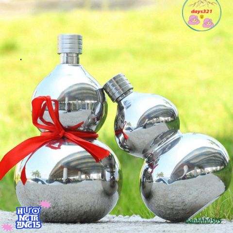 Bình Giữ Nhiệt Hồ Lô INOX 304 Cao Cấp - Dung Tích 1L, 2L, 3.5L, Thời Thượng Cho Rượu & Nước, Sản Phẩm Bảo Hành 12 Tháng