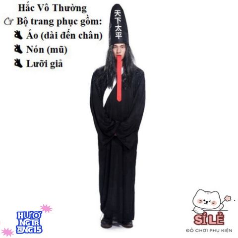 Bộ Đồ Hóa Trang Halloween Cương Thi Hắc Bạch và Pháp Sư Địa Ngục - Trang Phục Cho Người Lớn - Cosplay Thú Vị và Độc Đáo