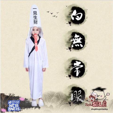 Trang phục Halloween Diêm Vương Hắc Bạch Vô Thường Dành Cho Người Lớn - Bộ Hóa Trang Cương Thi Pháp Sư Đầy Ma Quái