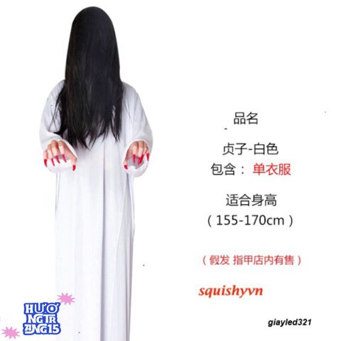 Áo Choàng Halloween Hắc Bạch - Biến Hóa Thành Zombie Thần Chết Với Mũ, Găng Tay & Kính LED - Trang Phục Hóa Trang Kinh Dị