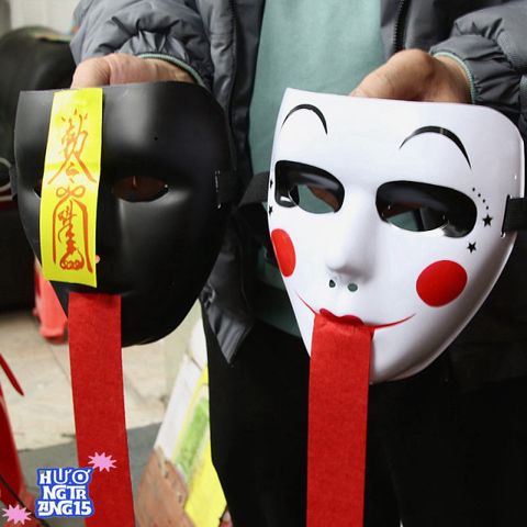 Mặt Nạ Hắc Bạch Vô Thường - Phụ Kiện Cosplay Đẹp Mắt, Huyền Bí Cho Người Lớn và Trẻ Em - Đồ Hóa Trang Tiệc Tối