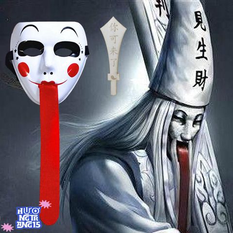 Mặt Nạ Hắc Bạch Vô Thường - Phụ Kiện Cosplay Đẹp Mắt, Huyền Bí Cho Người Lớn và Trẻ Em - Đồ Hóa Trang Tiệc Tối