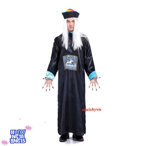 Bộ Trang Phục Halloween Kinh Dị Hắc Bạch - Thần Chết Áo Choàng và Phụ Kiện Ma Quái - Đồ Hóa Trang Cosplay ấn Tượng