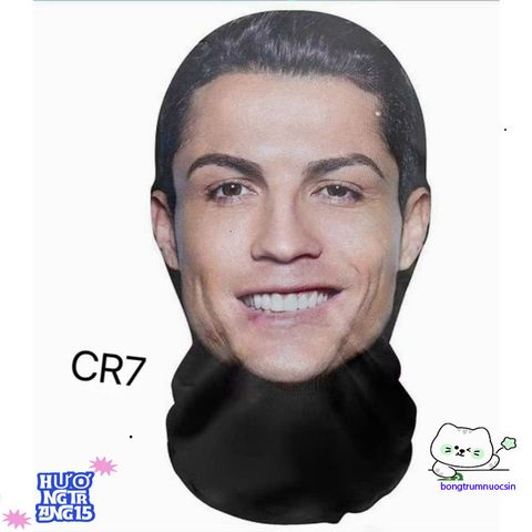 Mặt nạ Cosplay Ronaldo - Mặt nạ 3D Liền mạch và Mũ co giãn - Phụ kiện Thời Trang Độc Đáo cho Fans Bóng Đá