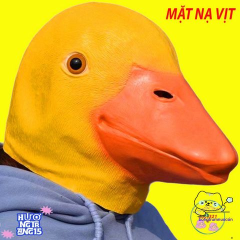Mặt Nạ Hóa Trang Donald Vịt Cao Su - Phụ Kiện Halloween Chất Liệu Latex Thoải Mái Độc Đáo Cho TikTok và Sự Kiện Áo Trang