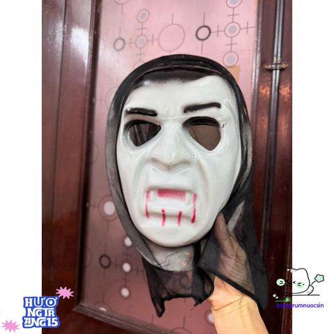Mặt Nạ Halloween Phù Thủy - Phụ Kiện Thời Trang Ma Quái Dành Cho Tiệc Hóa Trang, Free Size, Tiện Lợi, Độc Đáo