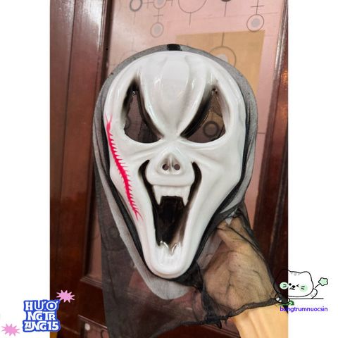 Mặt Nạ Halloween Phù Thủy - Phụ Kiện Thời Trang Ma Quái Dành Cho Tiệc Hóa Trang, Free Size, Tiện Lợi, Độc Đáo