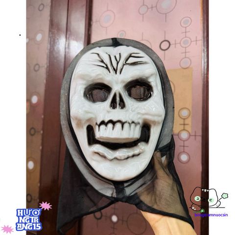Mặt Nạ Halloween Phù Thủy - Phụ Kiện Thời Trang Ma Quái Dành Cho Tiệc Hóa Trang, Free Size, Tiện Lợi, Độc Đáo