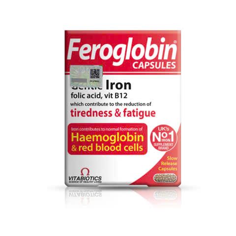 Viên Sắt Kẽm Hữu Cơ Giải Phóng Chậm Feroglobin B12 Nhập Khẩu Anh Quốc - Bổ Sung Sắt, Vitamin B12, Hỗ Trợ Mẹ Bầu, 30 Viên Con Nhộng Dễ Uống