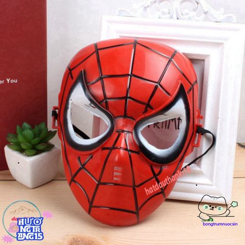 Mặt Nạ Người Nhện - Khẩu Trang Siêu Anh Hùng Cho Trung Thu & Halloween Trẻ Em - Giải Trí Vui Nhộn Chất Liệu Nhựa Dẻo