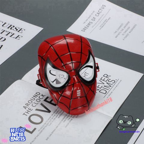 Mặt Nạ Người Nhện - Khẩu Trang Siêu Anh Hùng Cho Trung Thu & Halloween Trẻ Em - Giải Trí Vui Nhộn Chất Liệu Nhựa Dẻo