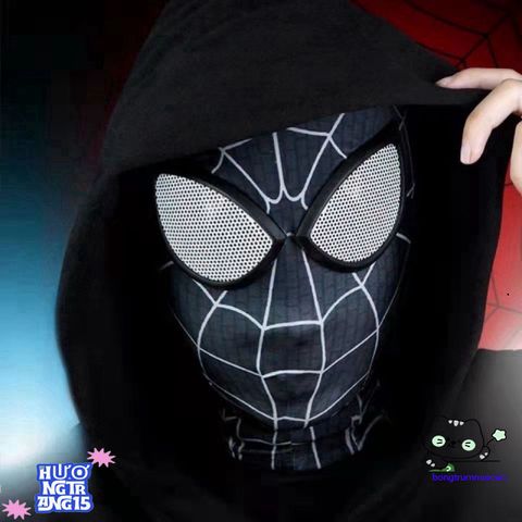 Mặt Nạ Spider-Man Đen Đỏ - Phụ Kiện Cosplay Vui Nhộn Cho Người Hâm Mộ Nhện, Đồ Chơi Thú Vị, Silicon Chất Lượng Cao
