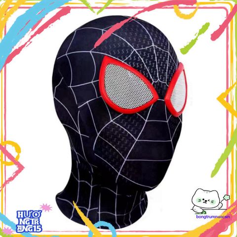 Mặt Nạ Spider-Man Đen Đỏ - Phụ Kiện Cosplay Vui Nhộn Cho Người Hâm Mộ Nhện, Đồ Chơi Thú Vị, Silicon Chất Lượng Cao