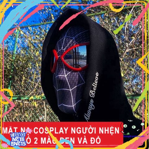 Mặt Nạ Spider-Man Đen Đỏ - Phụ Kiện Cosplay Vui Nhộn Cho Người Hâm Mộ Nhện, Đồ Chơi Thú Vị, Silicon Chất Lượng Cao