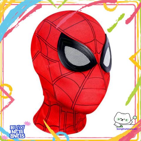 Mặt Nạ Spider-Man Đen Đỏ - Phụ Kiện Cosplay Vui Nhộn Cho Người Hâm Mộ Nhện, Đồ Chơi Thú Vị, Silicon Chất Lượng Cao