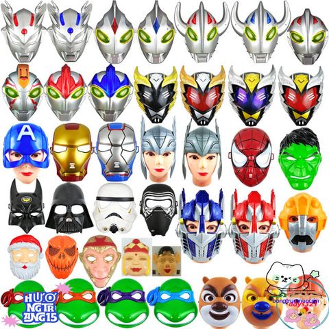Mặt Nạ Siêu Nhân Ultraman LED Phát Sáng Cho Bé - Đạo Cụ Cosplay Halloween và Tiệc Quyến Rũ