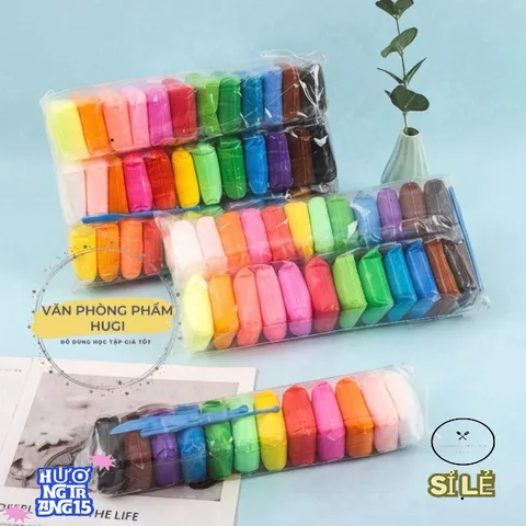 Bộ đất nặn đa sắc an toàn cho trẻ - Đất sét tự khô Nhật Bản 12-36 màu ...