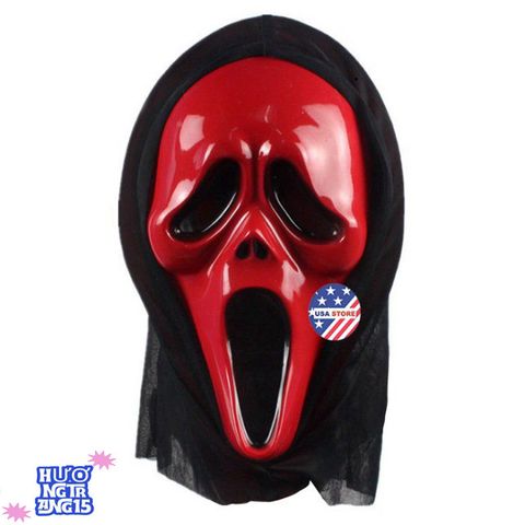 Mặt Nạ Thần Chết Há Miệng Dài - Phụ Kiện Halloween Kinh Dị - Độc Đáo Cho Fan Phim Scream và Sự Kiện Giả Trang
