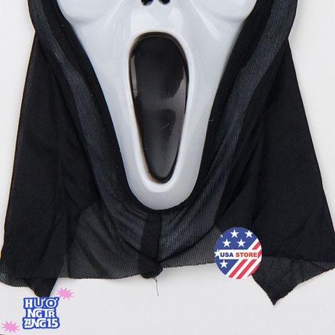 Mặt Nạ Thần Chết Há Miệng Dài - Phụ Kiện Halloween Kinh Dị - Độc Đáo Cho Fan Phim Scream và Sự Kiện Giả Trang