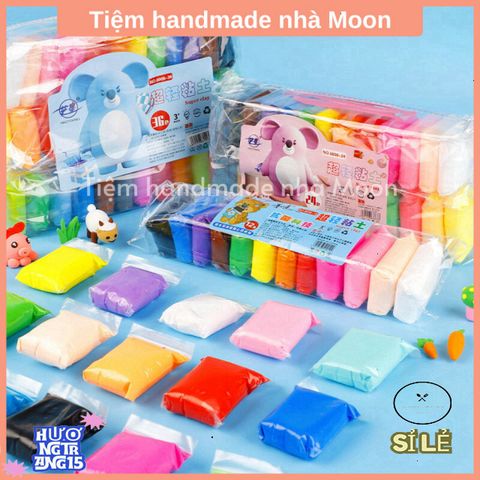 Bộ Đất Sét Tự Khô Nhamoon 12/24/36 Màu - Đất Sét Siêu Nhẹ Handmade Dành Cho DIY và Nghệ Thuật Sáng Tạo