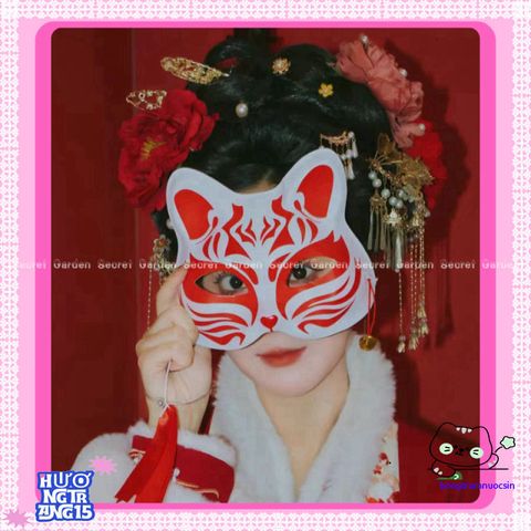 Mặt Nạ Mèo Nửa Mặt Halloween - Phụ Kiện Thú Vị cho Tiệc Hóa Trang và Giải Trí - Sản phẩm Thời Trang Độc Đáo