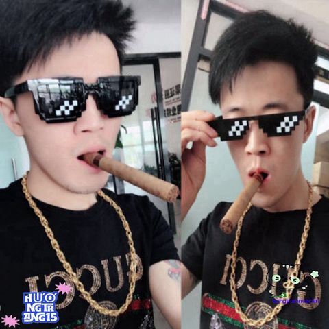 Kính Mát Nam 8bit Thug Life FY1 - Phiên Bản Đen Sang Trọng Phong Cách Cool Thích Hợp Đi Biển và Quà Tặng