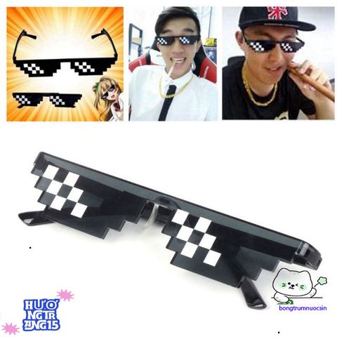 Kính Mát Thug Life 6 Chấm Phong Cách Minecraft - Kính Râm Đa Sắc Giá Rẻ Chất Lượng Tại ABICA 304