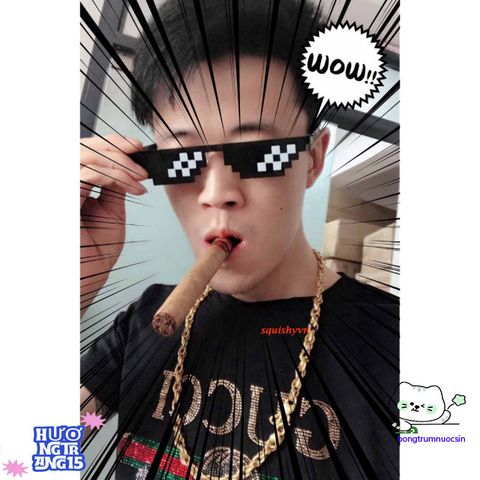 Kính Mosaics Thug Life Phong Cách Pixelated UV400 Dành Cho Nam Nữ - Kính Mát Hip Hop Độc Đáo từ squishyvn