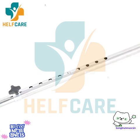 Gậy Chống Bốn Chân Inox HelpCare - Điều Chỉnh Chiều Cao 80-98 cm Dành Cho Người Cao Tuổi và Người Khuyết Tật