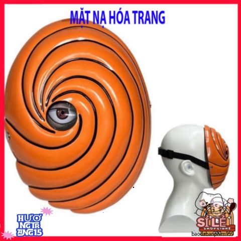 Khẩu trang phát sáng Naruto Sharingan - Kính cosplay Tobi Uchiha Obito, quà tặng độc đáo cho fan anime, sự kiện Halloween, cosplay