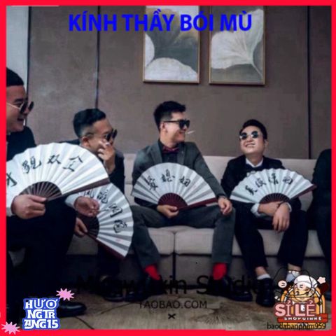 Kính Mát Tròn Thời Thượng Gọng Đen Vàng - Phong Cách Nobita Hợp Thời Trang Cho Bạn Trẻ - Kính Chống UV 0 Độ