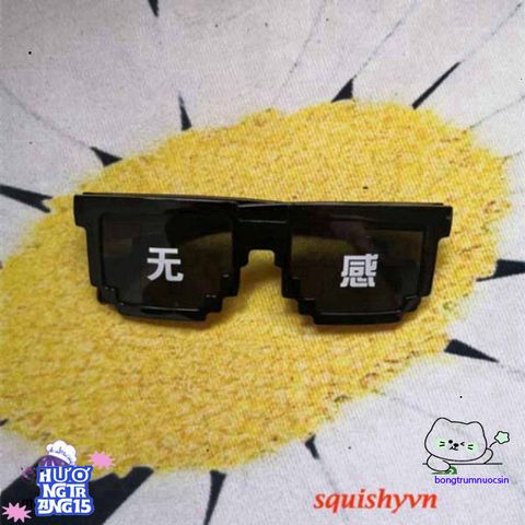 Kính Mắt Thug Life 6 Chấm MINECRAFT Unisex - Kính Thời Trang Đen & Hồng Slime, Bảo Vệ UV, Tôn Vẻ Đẹp Cho Mọi Gương Mặt
