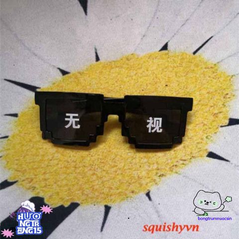 Kính Mắt Thug Life 6 Chấm MINECRAFT Unisex - Kính Thời Trang Đen & Hồng Slime, Bảo Vệ UV, Tôn Vẻ Đẹp Cho Mọi Gương Mặt