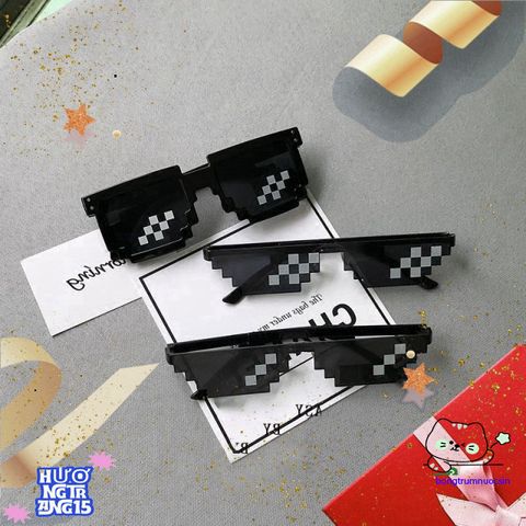 Kính Mát 8bit Robotic Thug Life Đen - Kính Chống Nắng Nam Phong Cách Mùa Hè Thời Trang, UV 400, Quà Tặng Độc Đáo