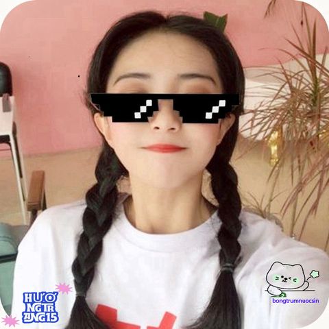 Kính Mát 8bit Robotic Thug Life Đen - Kính Chống Nắng Nam Phong Cách Mùa Hè Thời Trang, UV 400, Quà Tặng Độc Đáo