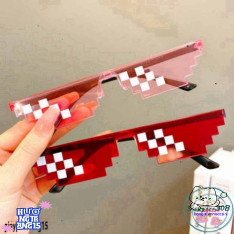 Kính Mắt Thug Life 6 Chấm MINECRAFT - Phong Cách Thời Trang 8bit Độc Đáo Cho Nam Nữ, Chất Liệu Bền Bỉ, Phụ Kiện Cá Nhân Nổi Bật
