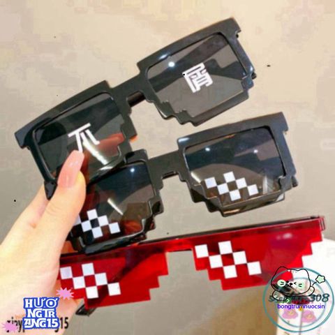 Kính Mắt Thug Life 6 Chấm MINECRAFT - Phong Cách Thời Trang 8bit Độc Đáo Cho Nam Nữ, Chất Liệu Bền Bỉ, Phụ Kiện Cá Nhân Nổi Bật
