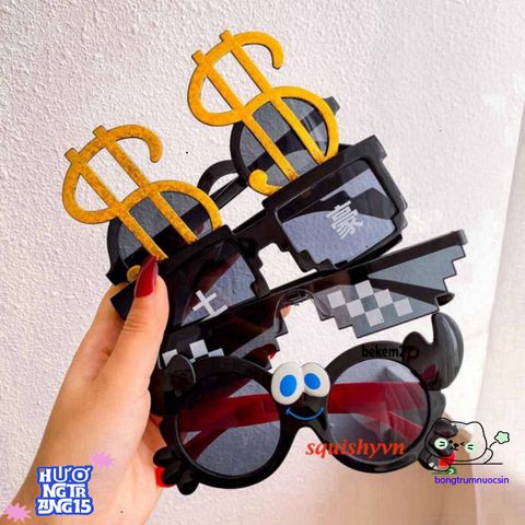 Kính Mắt Thug Life Siêu Ngầu - Phong Cách Minecraft Thời Trang Cho Nam Nữ, Chất Liệu Bền Bỉ và Đẳng Cấp