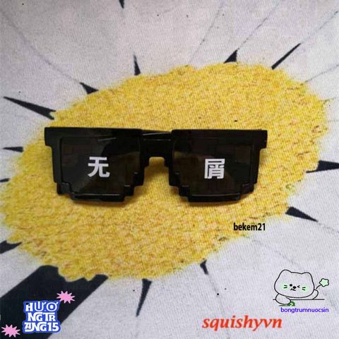 Kính Mắt Thug Life Siêu Ngầu - Phong Cách Minecraft Thời Trang Cho Nam Nữ, Chất Liệu Bền Bỉ và Đẳng Cấp