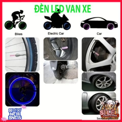Đèn LED Kích Hoạt Chuyển Động Chống Nước - Phụ Kiện Trang Trí Bánh Xe Ô Tô, Xe Máy, An Toàn Ban Đêm