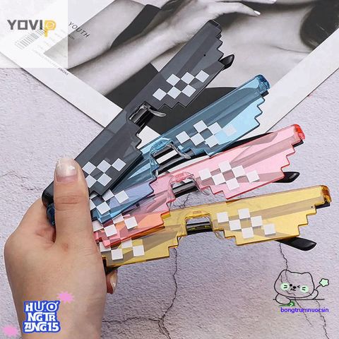 Kính Mát Retro Yovip - Kính Râm Độc Đáo Khảm Trang Trí Thời Trang Cho Fan Game Việt Nam