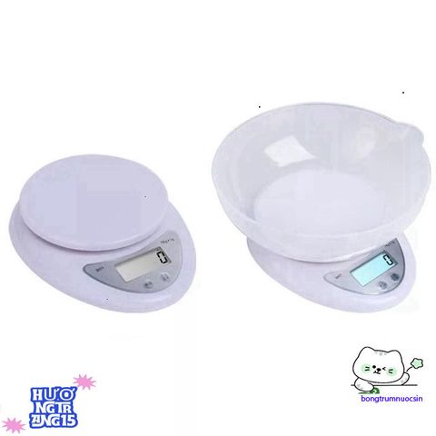 Cân Điện Tử Mini B05 - Cân Bánh Chính Xác 1g-5Kg với Màn Hình LCD - Tặng 2 Pin AAA - Dụng Cụ Nhà Bếp Tiện Lợi