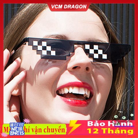 Kính Thug Life Minecraft 6 Chấm Nhiều Màu - Phụ Kiện Gaming Siêu Ngầu Cho Gen Z Năng Động