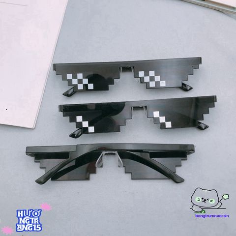 Kính Thug Life Minecraft 6 Chấm Nhiều Màu - Phụ Kiện Gaming Siêu Ngầu Cho Gen Z Năng Động