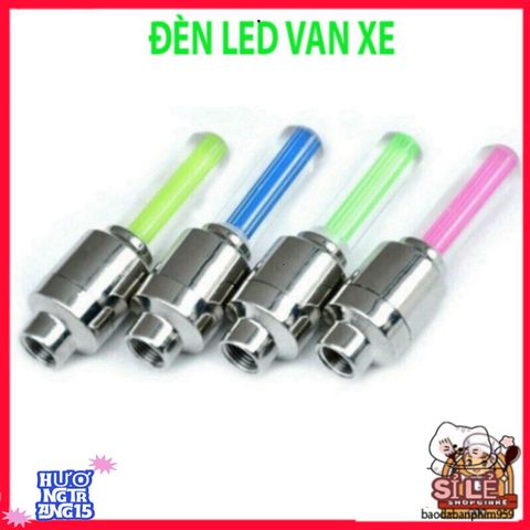 Đèn LED Nắp Van Lốp Xe Đạp & Ô Tô - Chiếu Sáng An Toàn Ban Đêm, Dễ Dàng Lắp Đặt - Phụ Kiện Xe Hơi Chất Lượng Cao