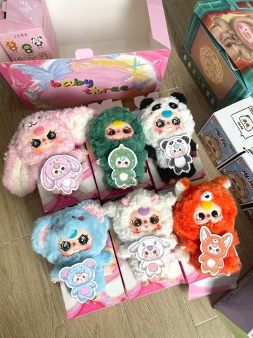 Mô Hình Búp Bê Baby Three V3 - Blind Box Dễ Thương, Quà Tặng Độc Đáo, Trang Trí Móc Khóa, Pop Mart Chính Hãng