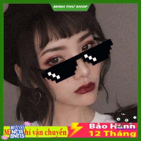 Kính Mắt Thug Life 6 Chấm Độc Đáo - Phụ Kiện Thời Trang Minecraft Siêu Ngầu Cho Gamer